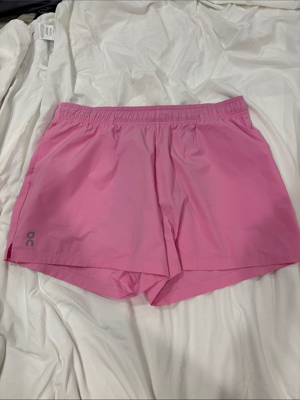 On Running women's Pink Athletic Running Shorts with Elastic Waist